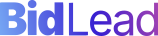 Logo společnosti Bid Lead s modrofialovým gradientem.